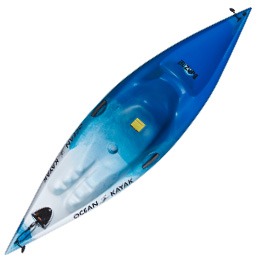 blue and white banzai ocean kayak fluid fun canoe and kayak