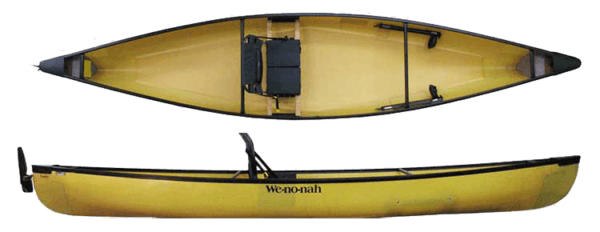 top and side view of fusion kayak fluid fun canoe and kayak