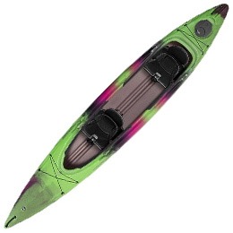 green and pink palmico 145T wilderness systems kayak fluid fun canoe and kayak