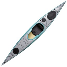 blue and grey vision 140 hybrid with skeg current designs kayak fluid fun canoe and kayak